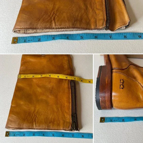 BED STU Tess Distressed Leather Riding Boots Size 8 - Picture 15 of 16
